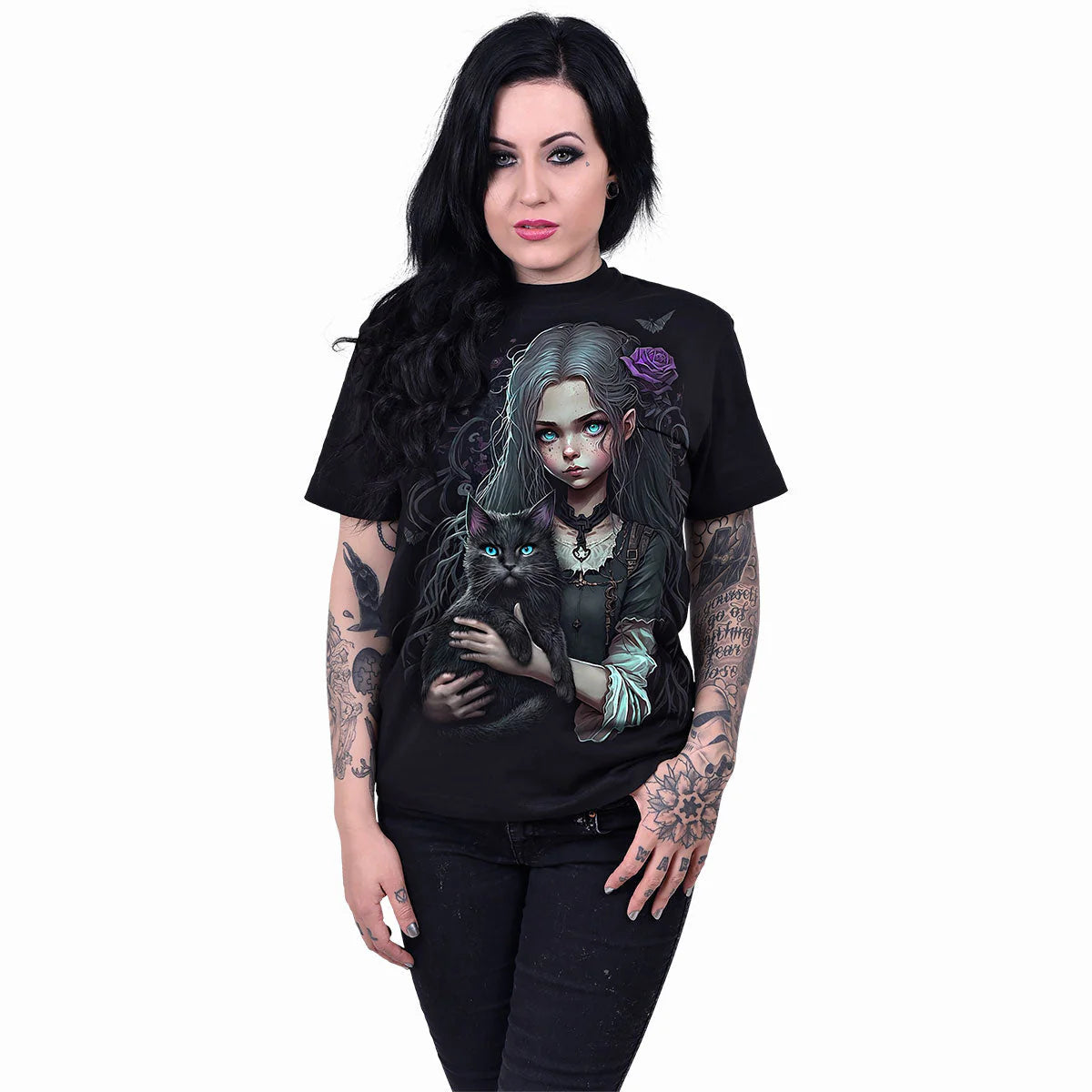 GOTH FAMILIAR - SPIRAL - FRONT PRINT T-SHIRT