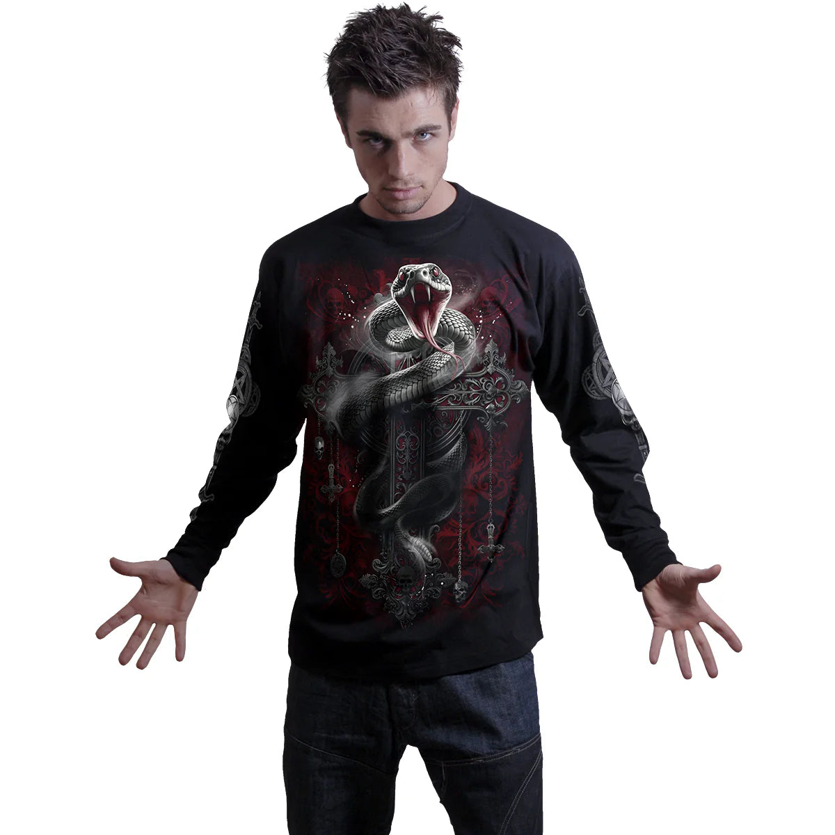 GOTHIC SERPENT - SPIRAL - LONGSLEEVE T-SHIRT