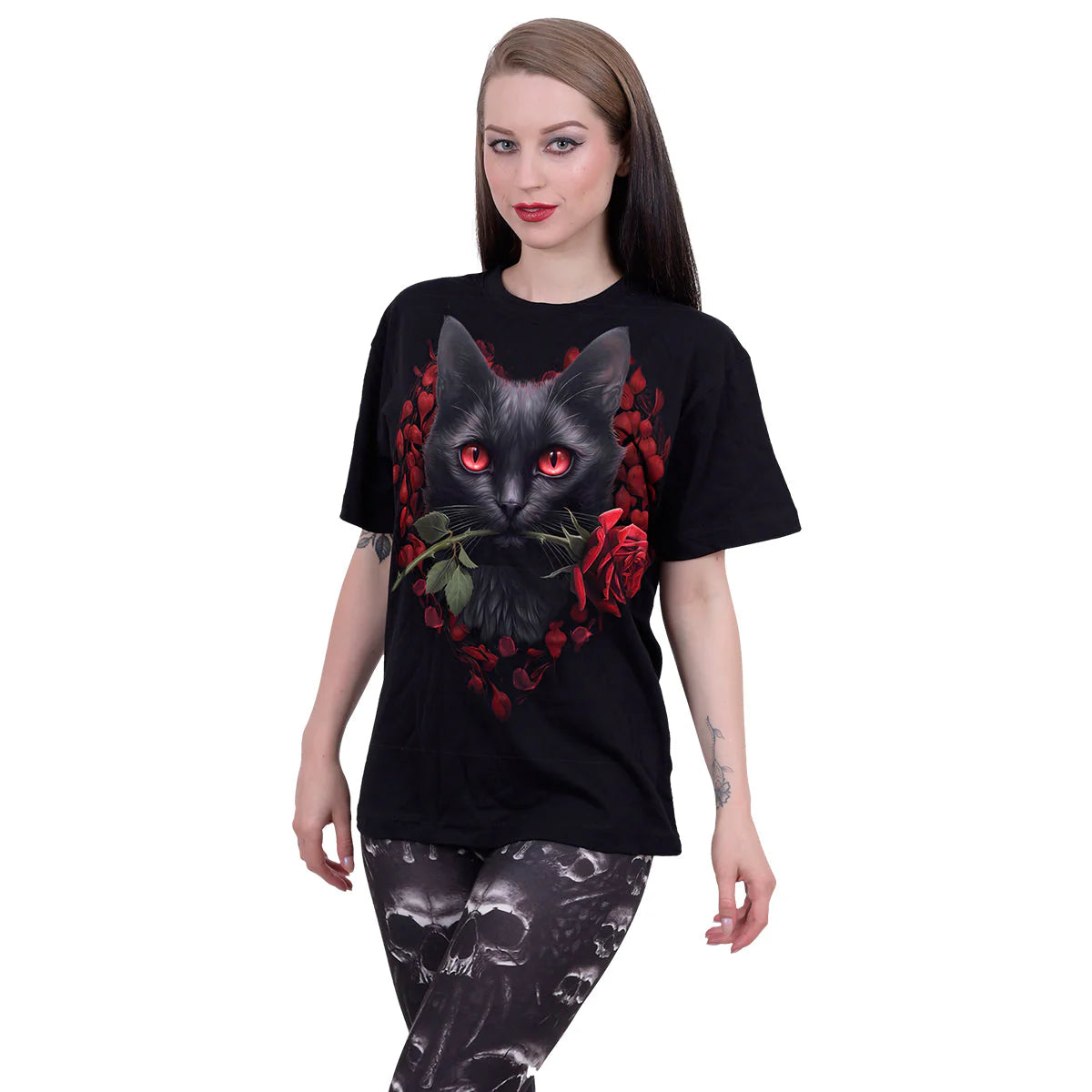 CAT'S LOVE - SPIRAL - FRONT PRINT T-SHIRT