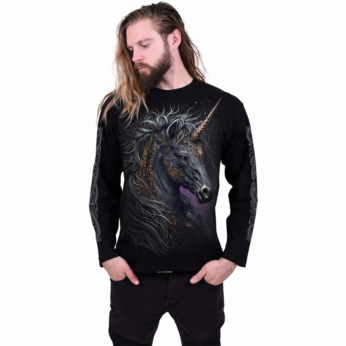 CELTIC UNICORN - SPIRAL - LONGSLEEVE T-SHIRT