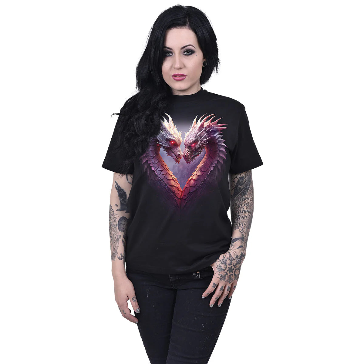 HEART OF DRAGONS - SPIRAL - FRONT PRINT T-SHIRT