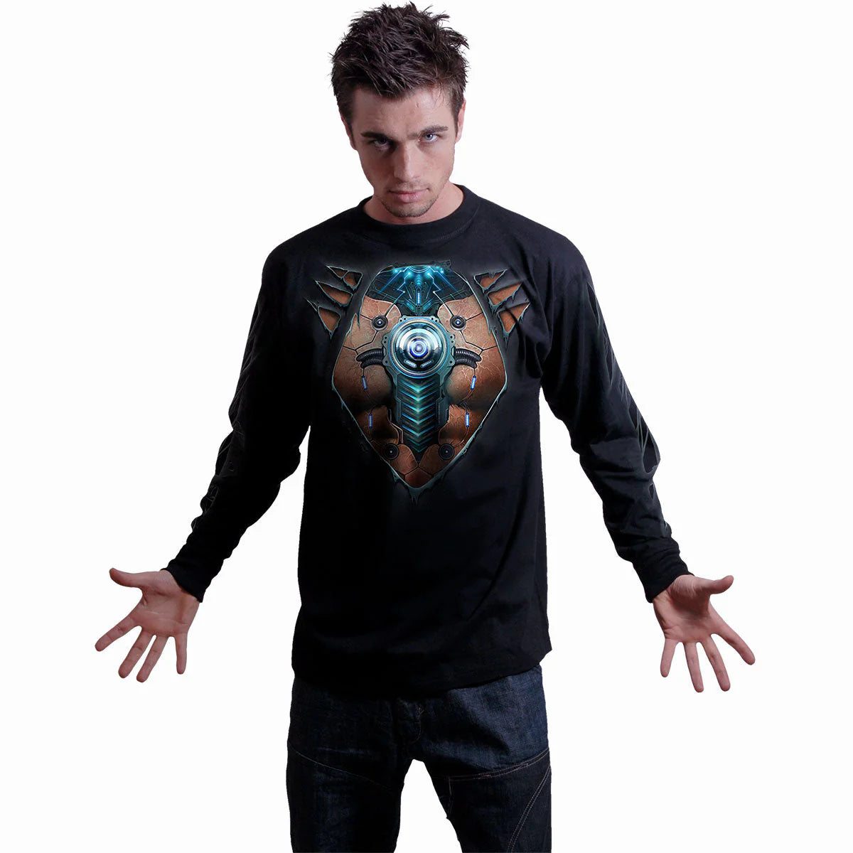 CYBER SKIN - SPIRAL - LONGSLEEVE T-SHIRT