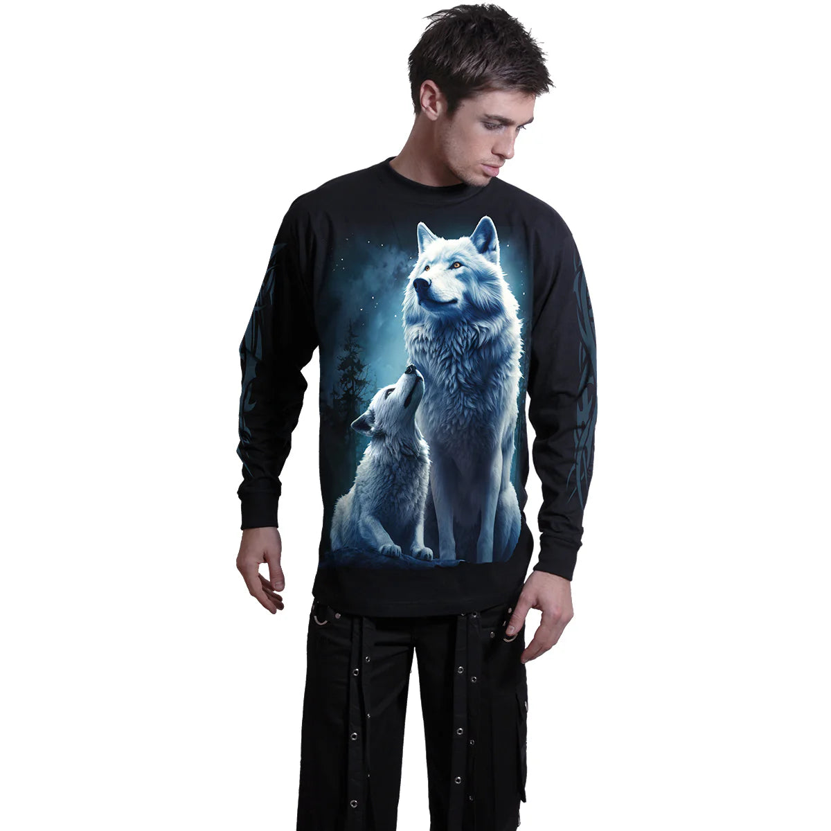 WOLF GUARDIAN - SPIRAL - LONGSLEEVE T-SHIRT
