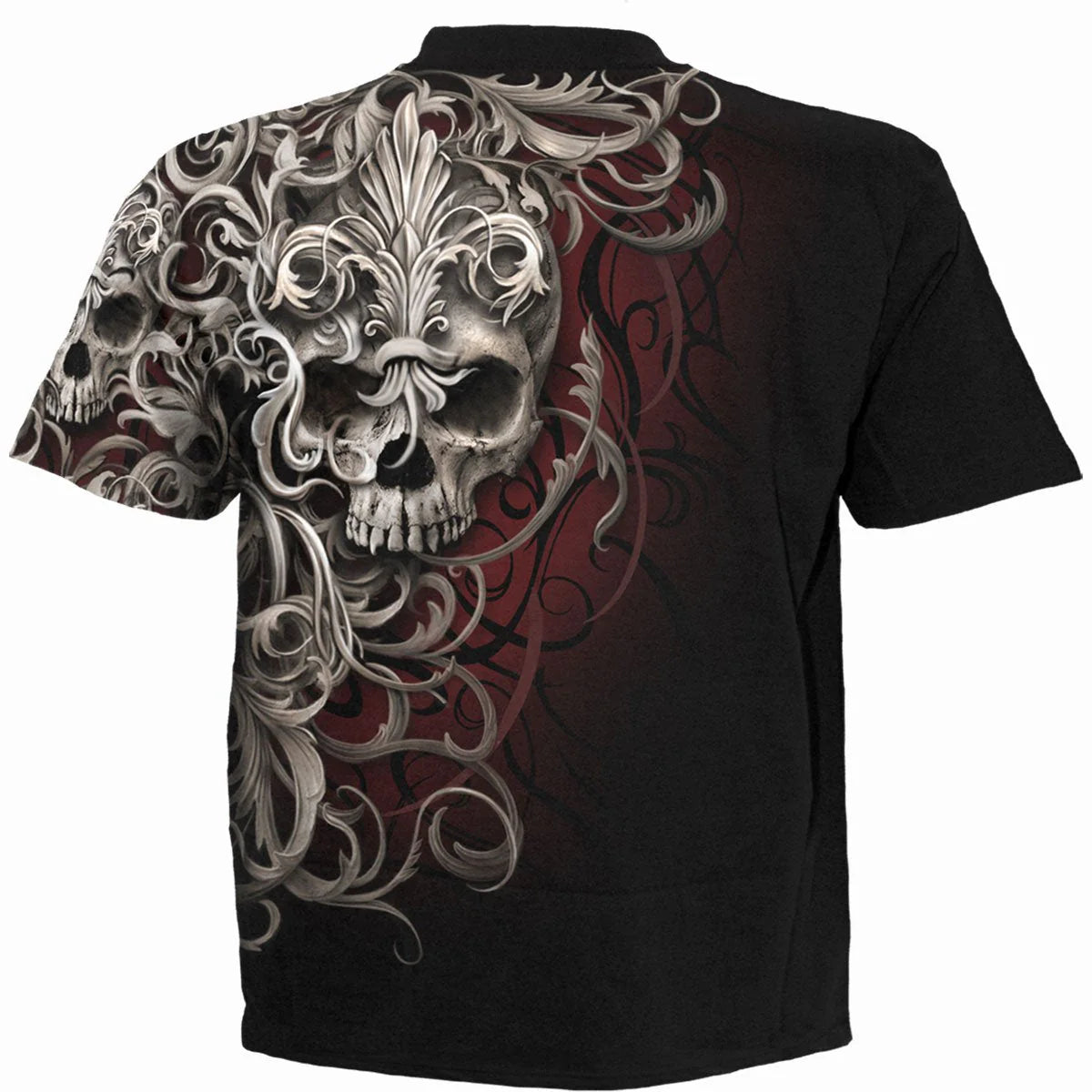 SKULL SHOULDER WRAP - SPIRAL - ALLOVER T-SHIRT