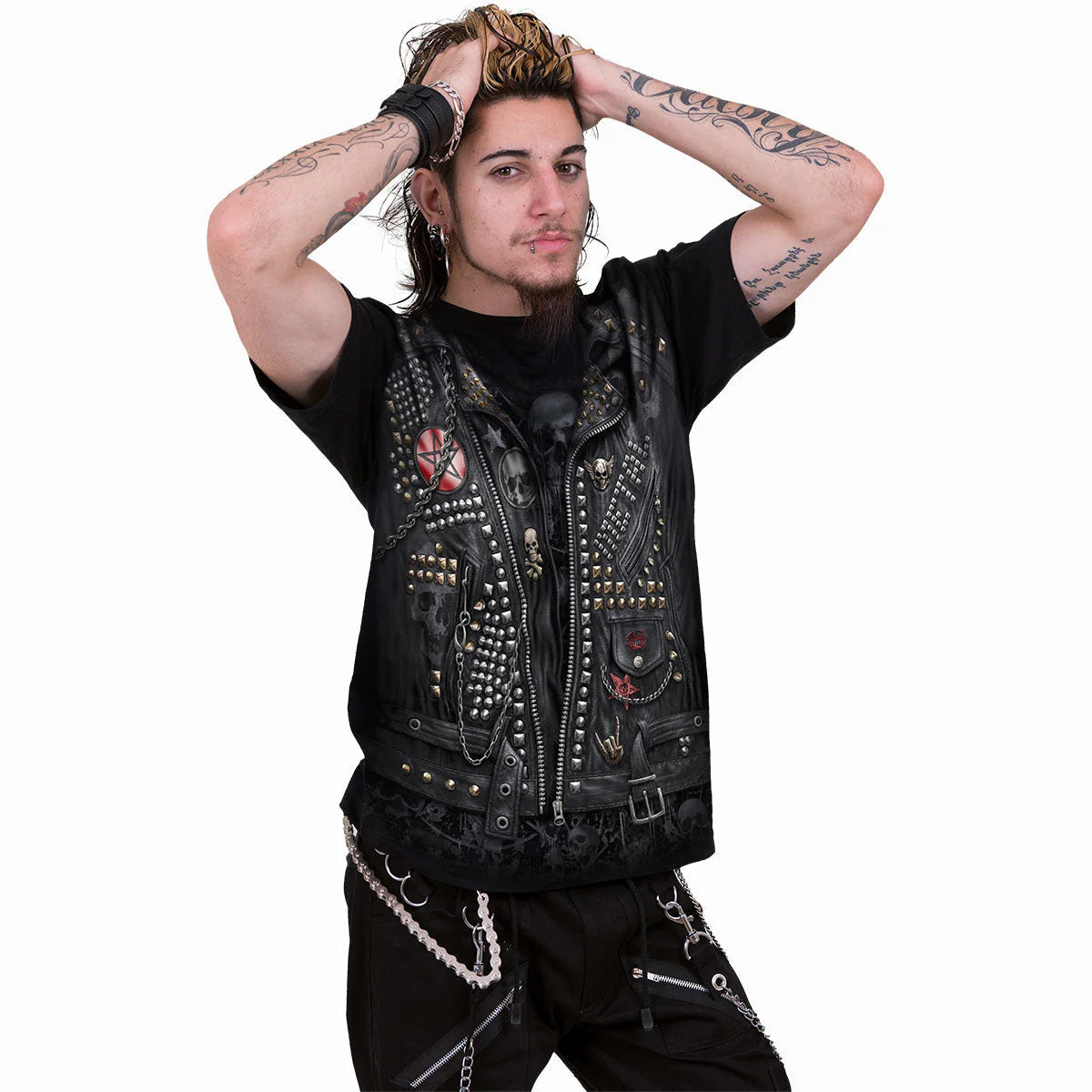 GOTH METAL - SPIRAL - ALLOVER T-SHIRT