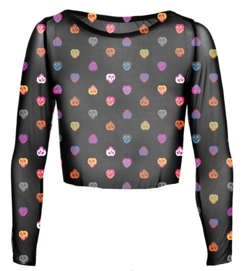 Disney Villains Poison Apple Women's Mesh Long Sleeve Top