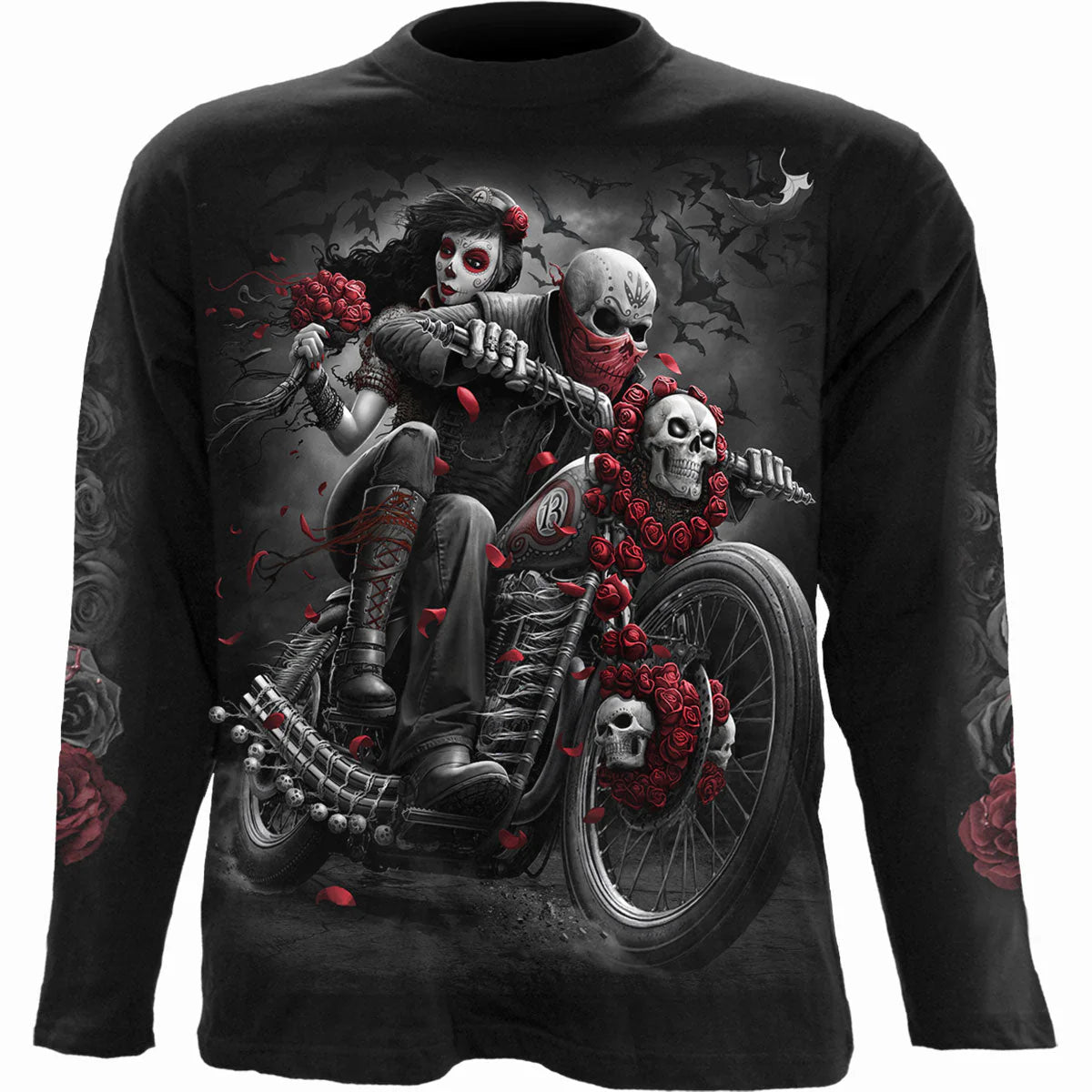 DOTD BIKERS - SPIRAL - LONGSLEEVE T-SHIRT BLACK