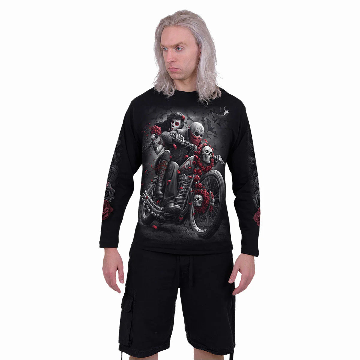 DOTD BIKERS - SPIRAL - LONGSLEEVE T-SHIRT BLACK