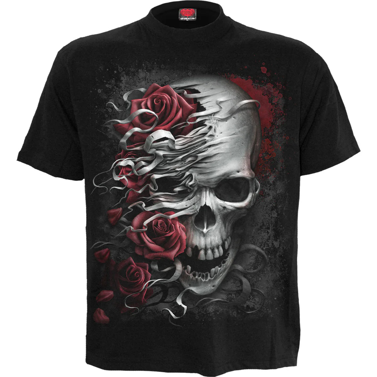SKULLS N' ROSES - SPIRAL - T-SHIRT BLACK