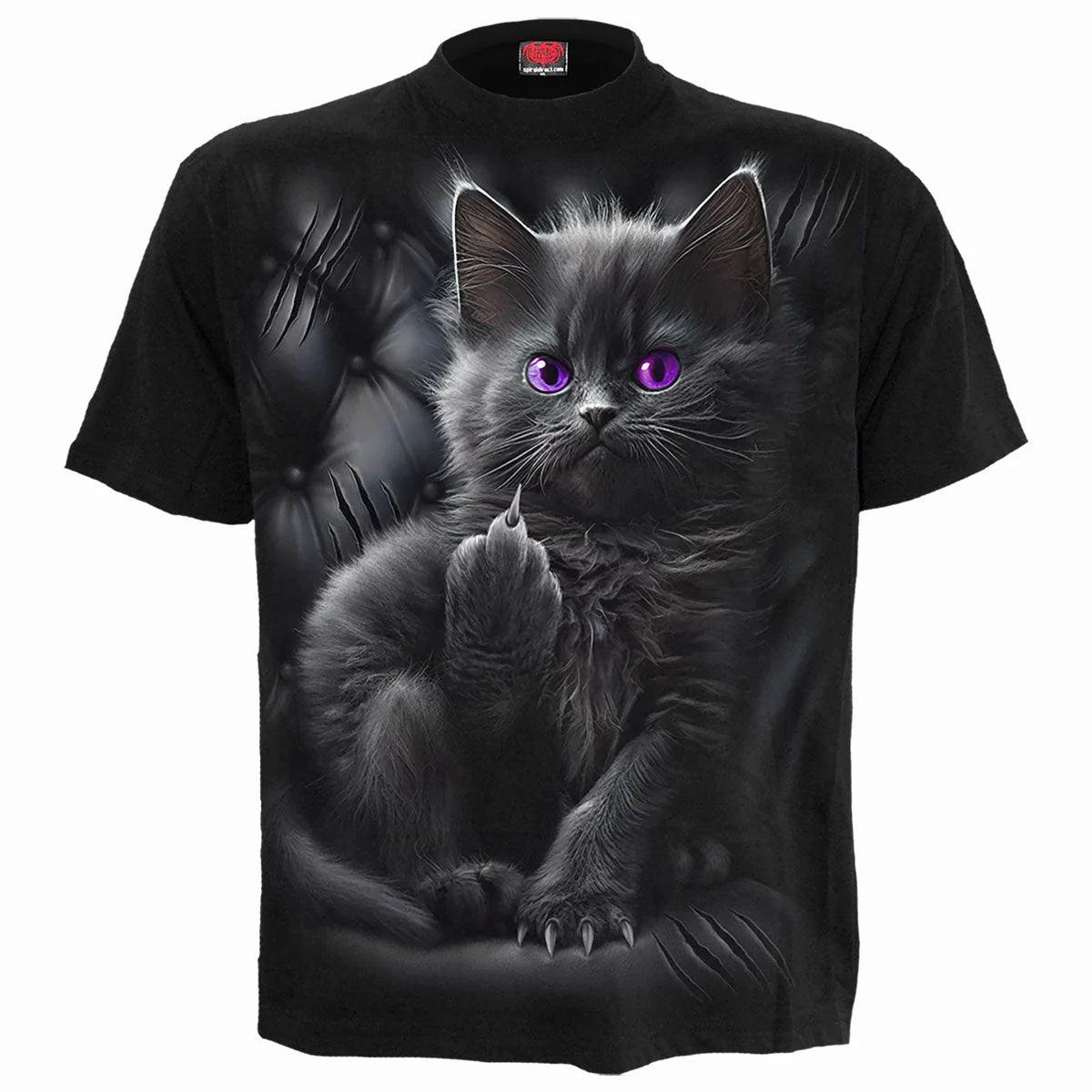 CATTITUDE - SPIRAL - FRONT PRINT T-SHIRT