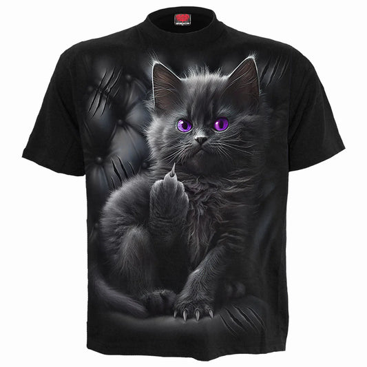 CATTITUDE - SPIRAL - FRONT PRINT T-SHIRT
