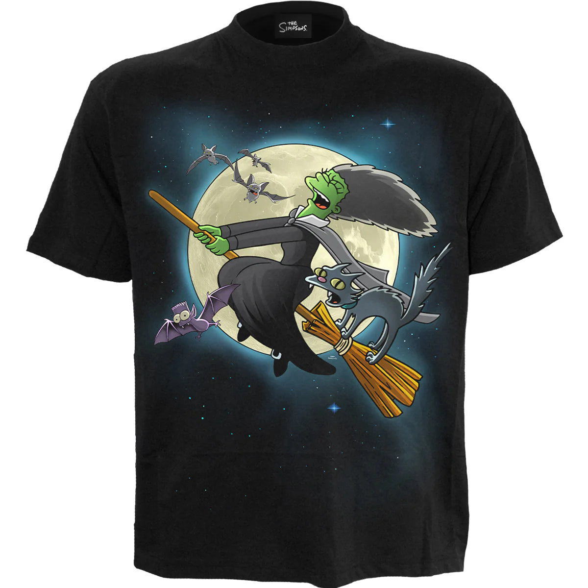 MARGE WITCH - THE SIMPSONS - FRONT PRINT T-SHIRT BLACK