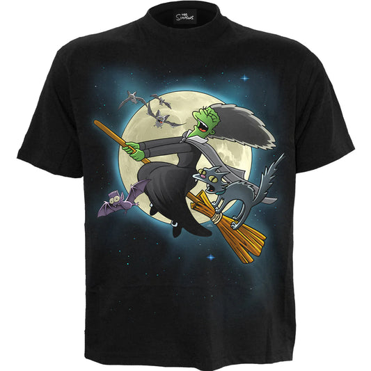 MARGE WITCH - THE SIMPSONS - FRONT PRINT T-SHIRT BLACK