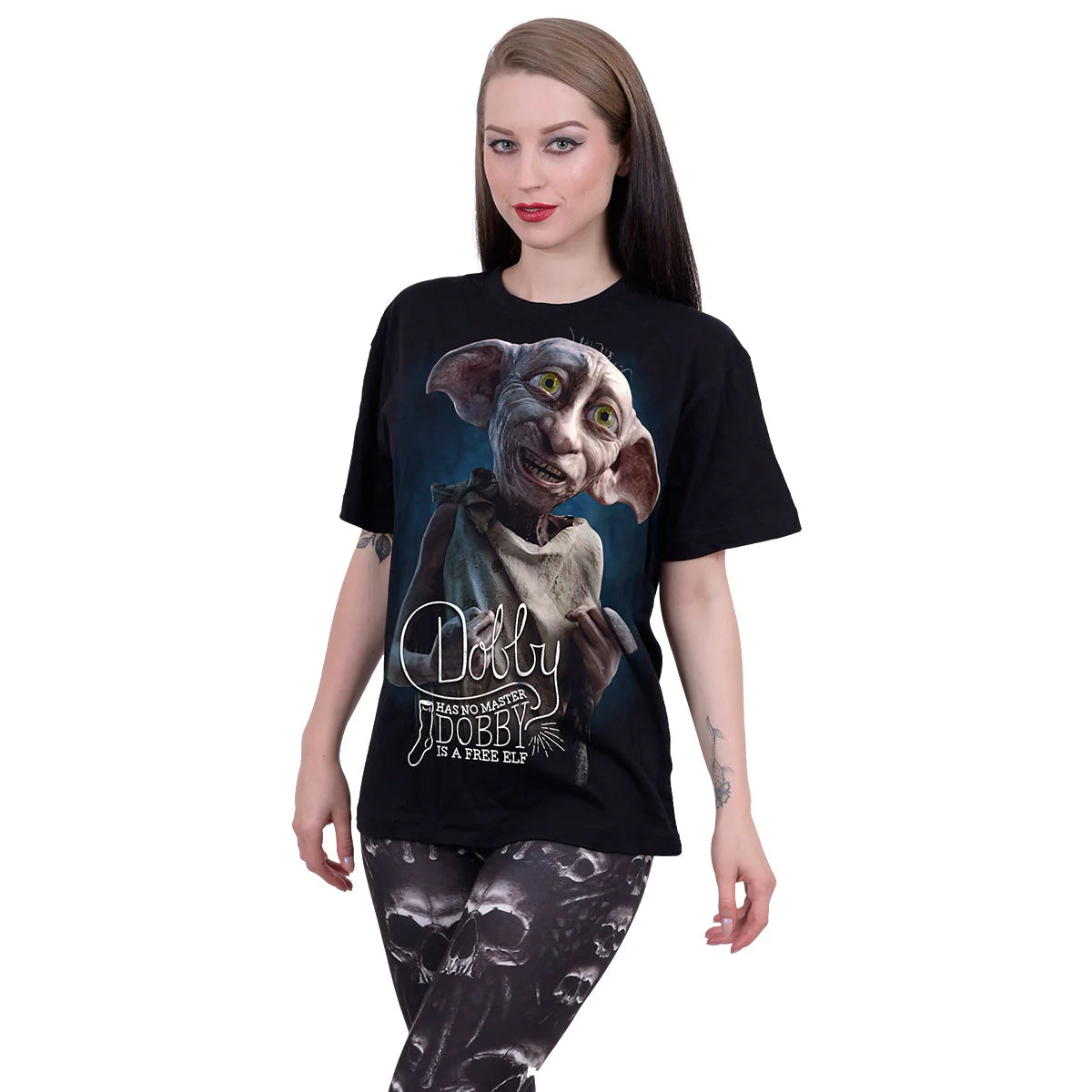 DOBBY - SPIRAL - FRONT PRINT - BLACK - T-SHIRT