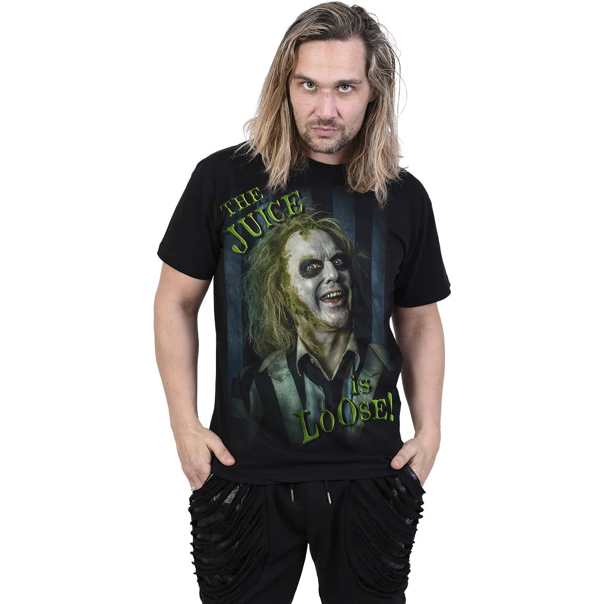 JUICE IS LOOSE - SPIRAL - BEETLEJUICE 2 - FRONT PRINT T-SHIRT