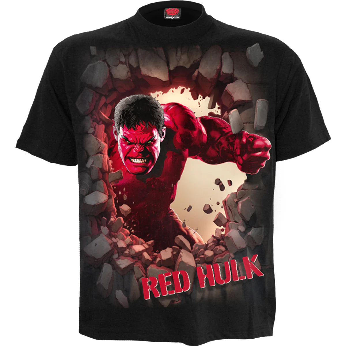 CAPTAIN AMERICA - MARVEL - RED HULK - FRONT PRINT T-SHIRT BLACK