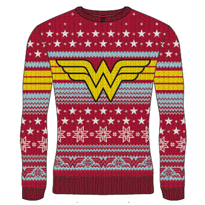 DC Comics Wonder Woman Logo Star Knitted Sweatshirt