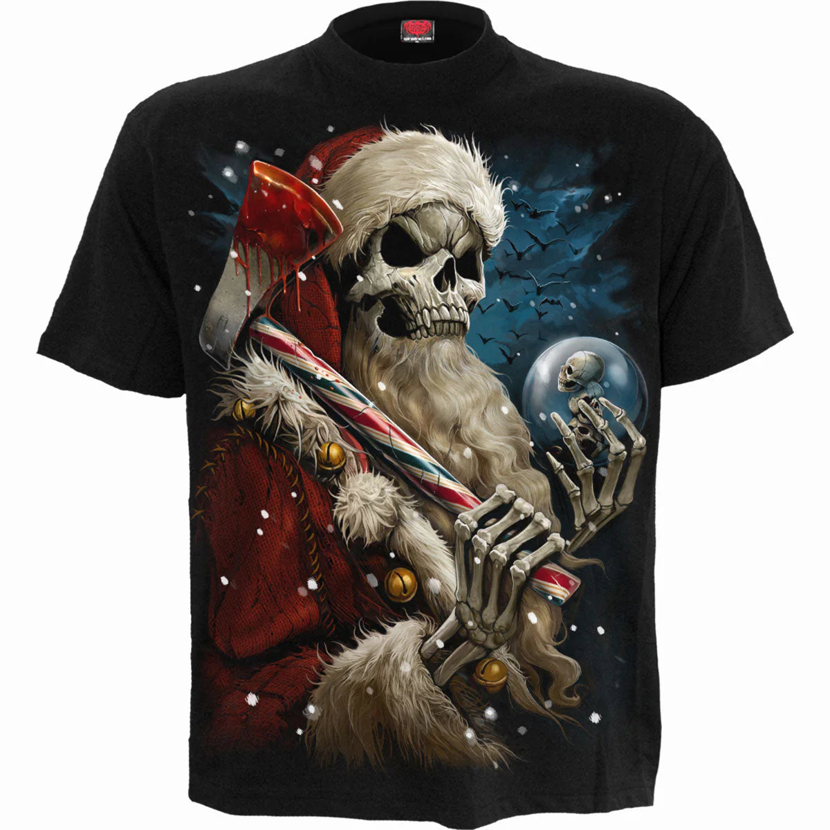 CANDY CANE SANTA - SPIRAL - T-SHIRT