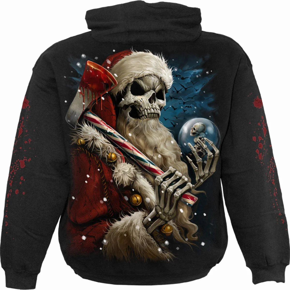 CANDY CANE SANTA - SPIRAL - HOODIE