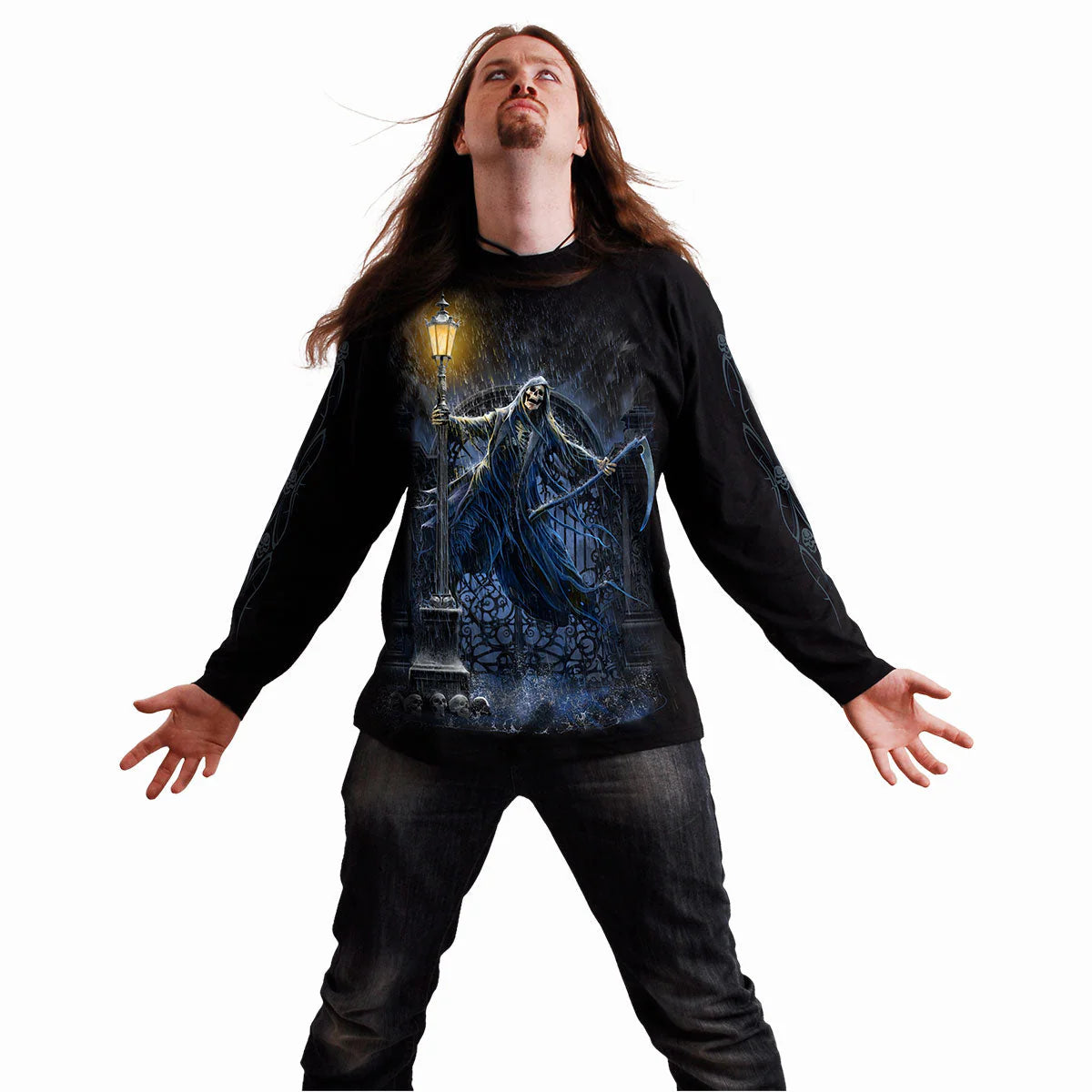REAPING IN THE RAIN - SPIRAL - LONGSLEEVE T-SHIRT