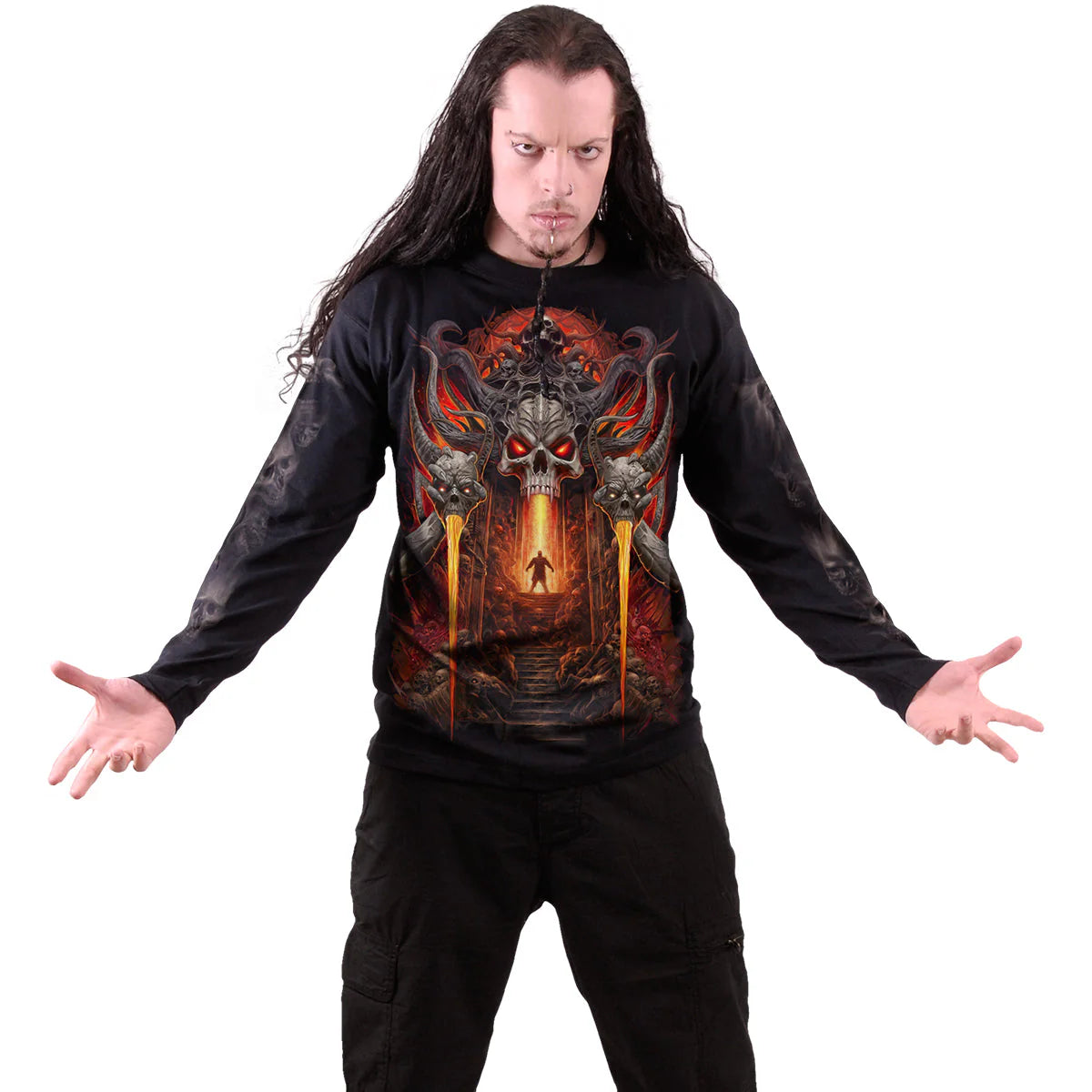 GATES OF HELL - SPIRAL - LONGSLEEVE T-SHIRT