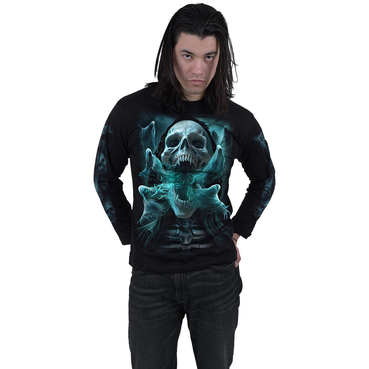 SPIRAL - GHOST SKULL - LONGSLEEVE T-SHIRT