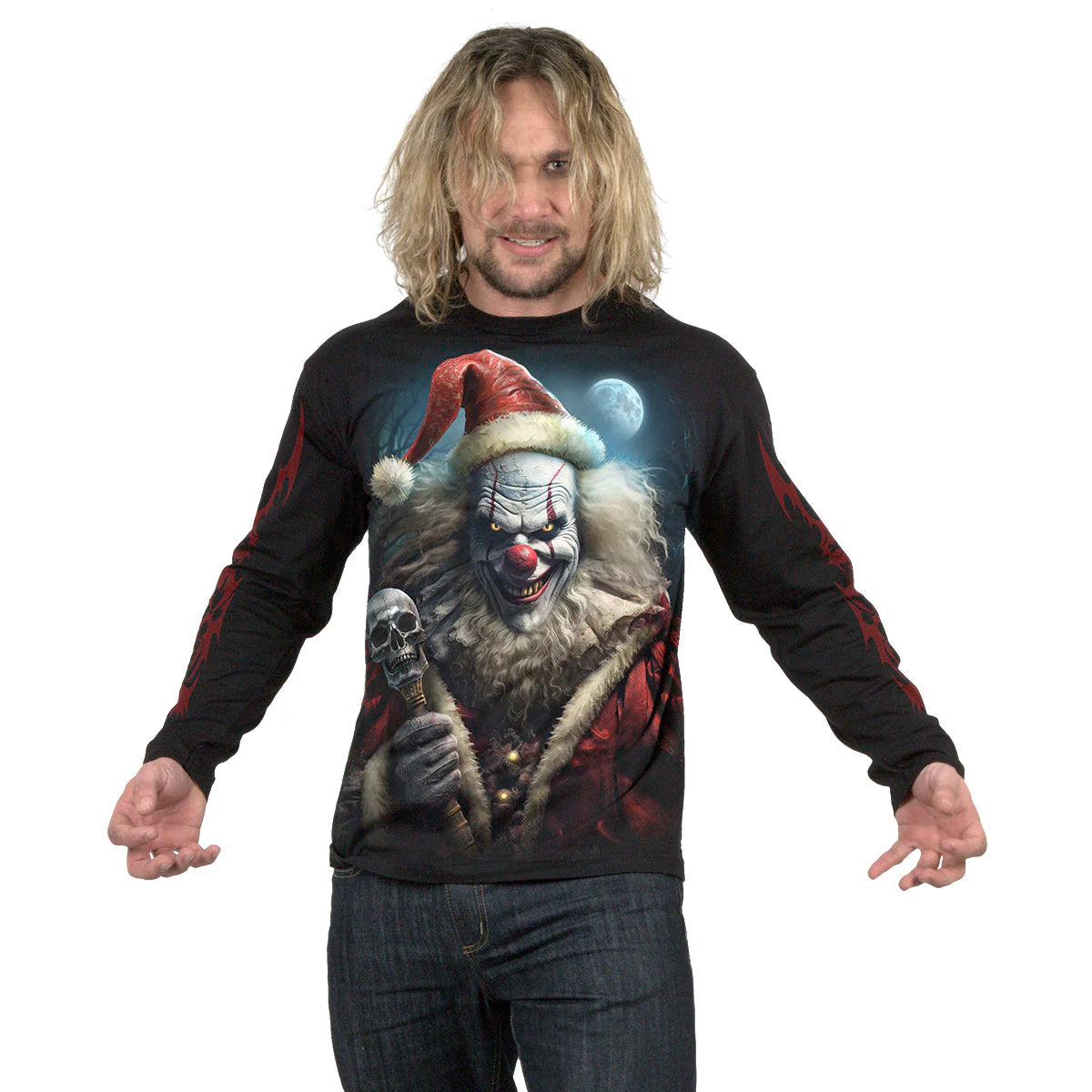 SANTA CLOWN - SPIRAL - LONGSLEEVE T-SHIRT