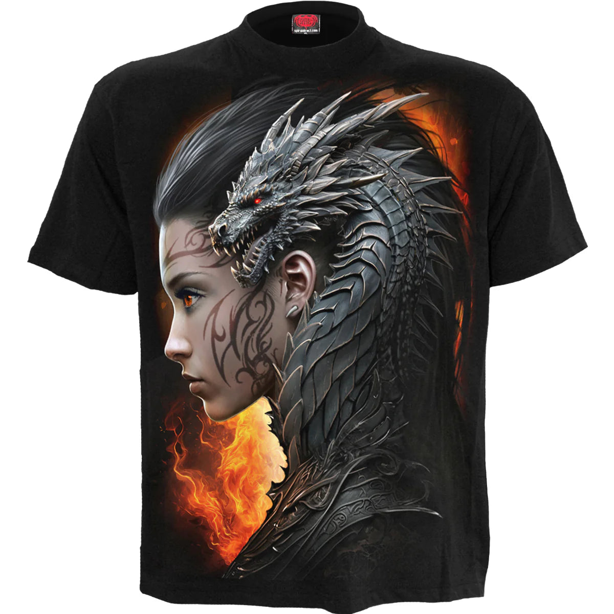 DRACO QUEEN - SPIRAL - T-SHIRT BLACK