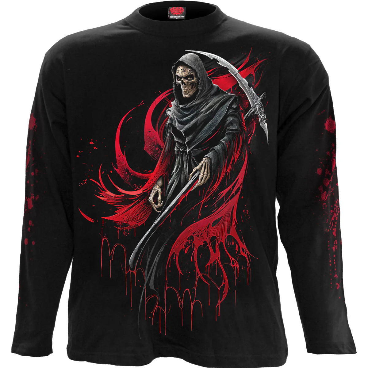 SCREAMING DEATH - LONGSLEEVE - SPIRAL T - SHIRT BLACK