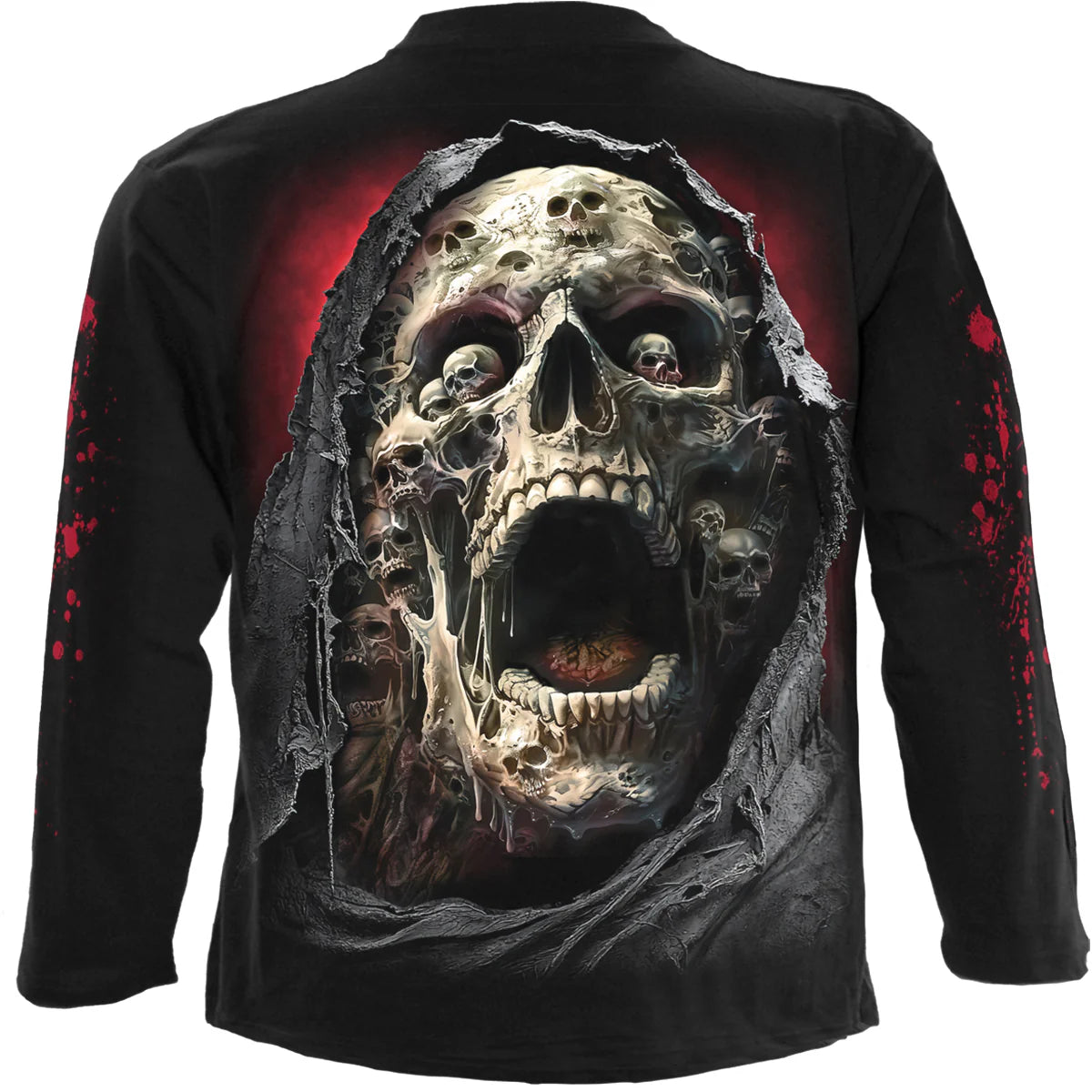 SCREAMING DEATH - LONGSLEEVE - SPIRAL T - SHIRT BLACK