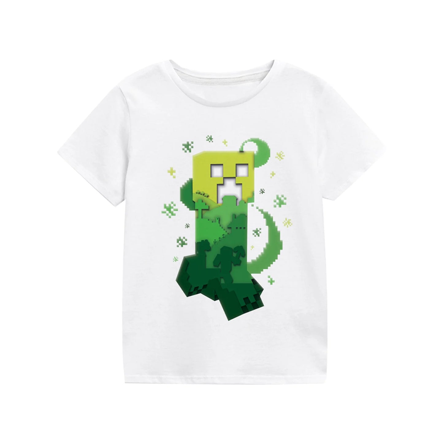 Official Minecraft Creeper Kids T-Shirt – Green Gaming Tee for Children & Fans