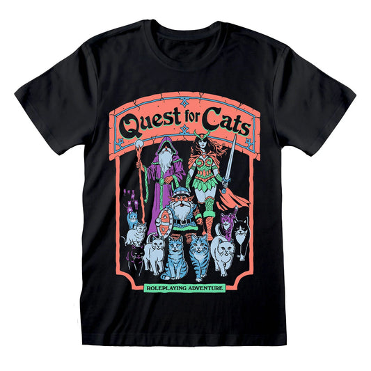 Official Steven Rhodes Quest for Cats T-Shirt – Retro Graphic Tee for Cat Lovers