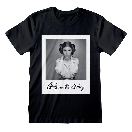 Official Star Wars Leia Girls Run the Galaxy T-Shirt – Rebel Tee for Star Fans
