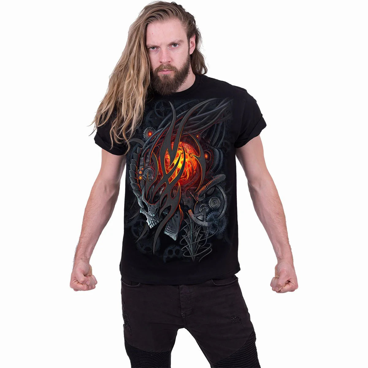 STEAMPUNK SKULL - SPIRAL - T-SHIRT