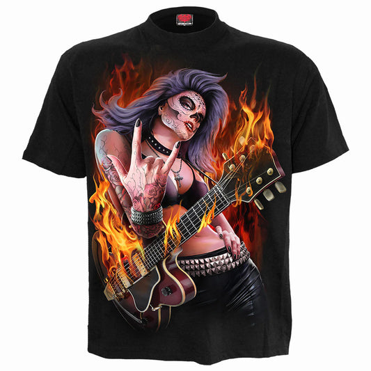 ROCKING THE DEAD - SPIRAL - T-SHIRT BLACK