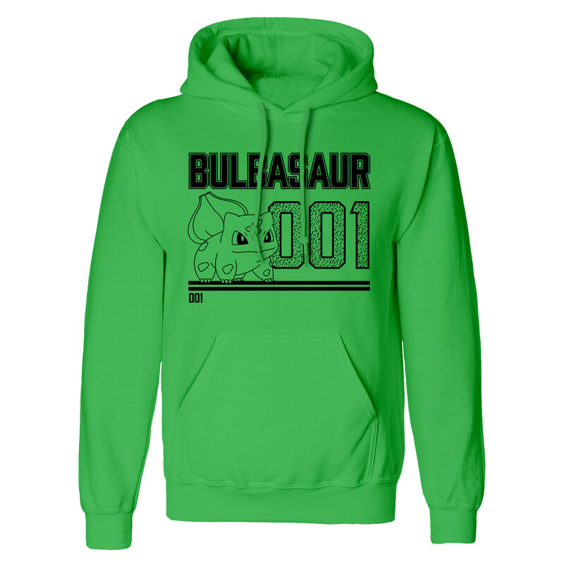 Official Pokémon Bulbasaur Line Art Pullover Hoodie Retro Gaming Fan Apparel