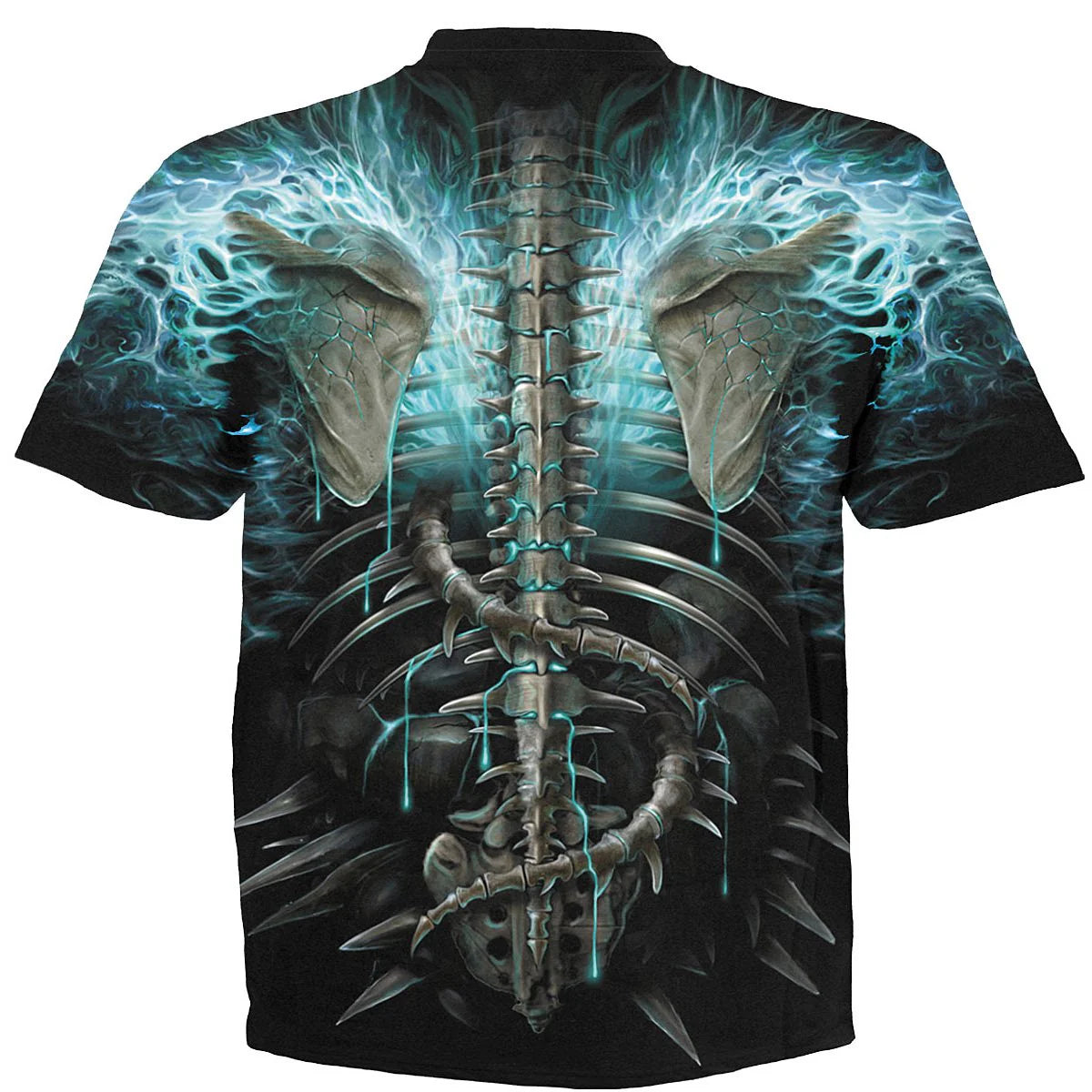 FLAMING SPINE - SPIRAL - ALLOVER T-SHIRT