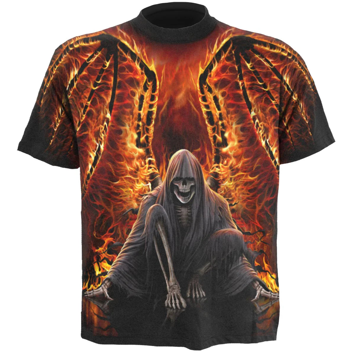 FLAMING DEATH - SPIRAL - ALLOVER T-SHIRT