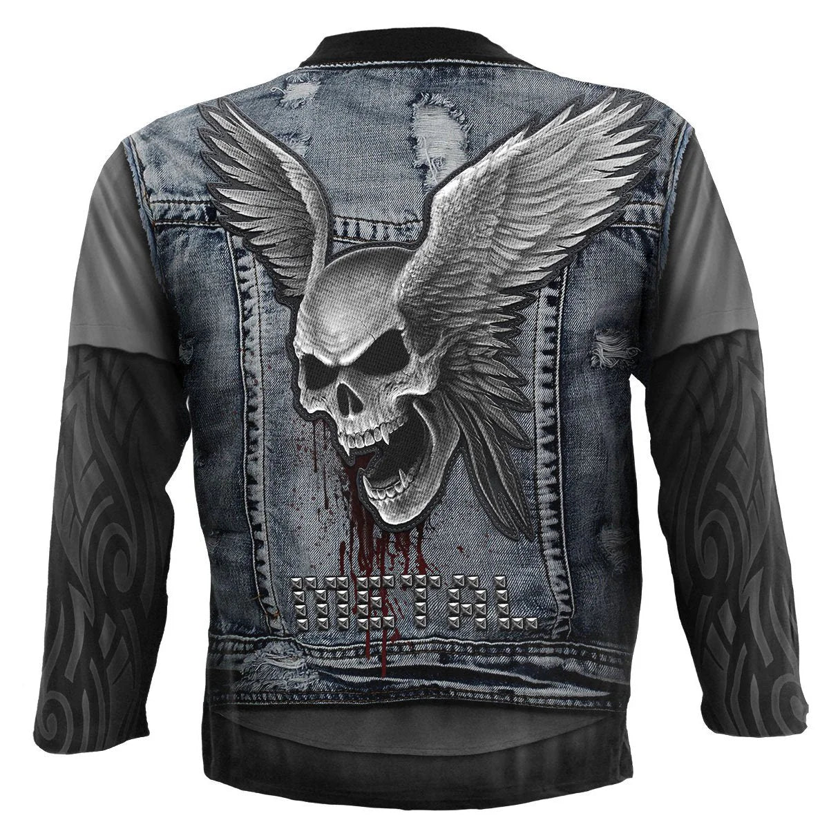 THRASH METAL - SPIRAL - ALLOVER LONGSLEEVE T-SHIRT