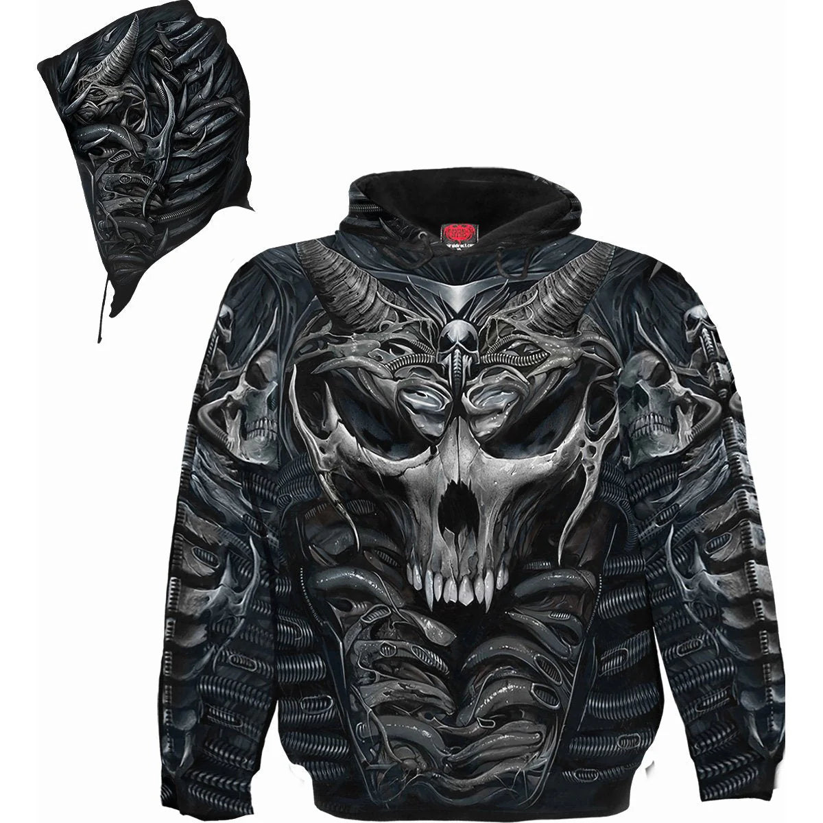 SKULL ARMOUR - SPIRAL - ALLOVER HOODIE