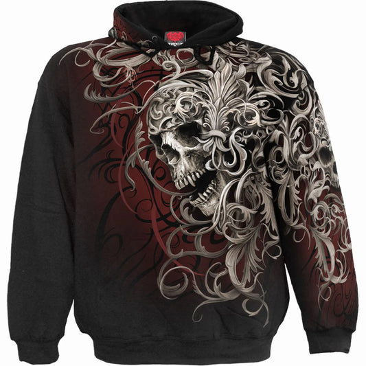 SKULL SHOULDER WRAP - SPIRAL - ALLOVER HOODIE