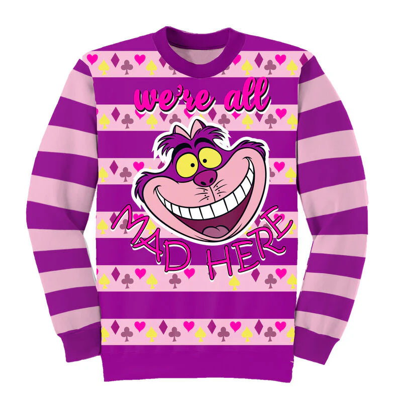 ALL MAD HERE - ALICE IN WONDERLAND - JUMPER