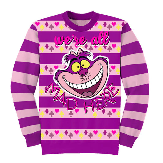 ALL MAD HERE - ALICE IN WONDERLAND - JUMPER