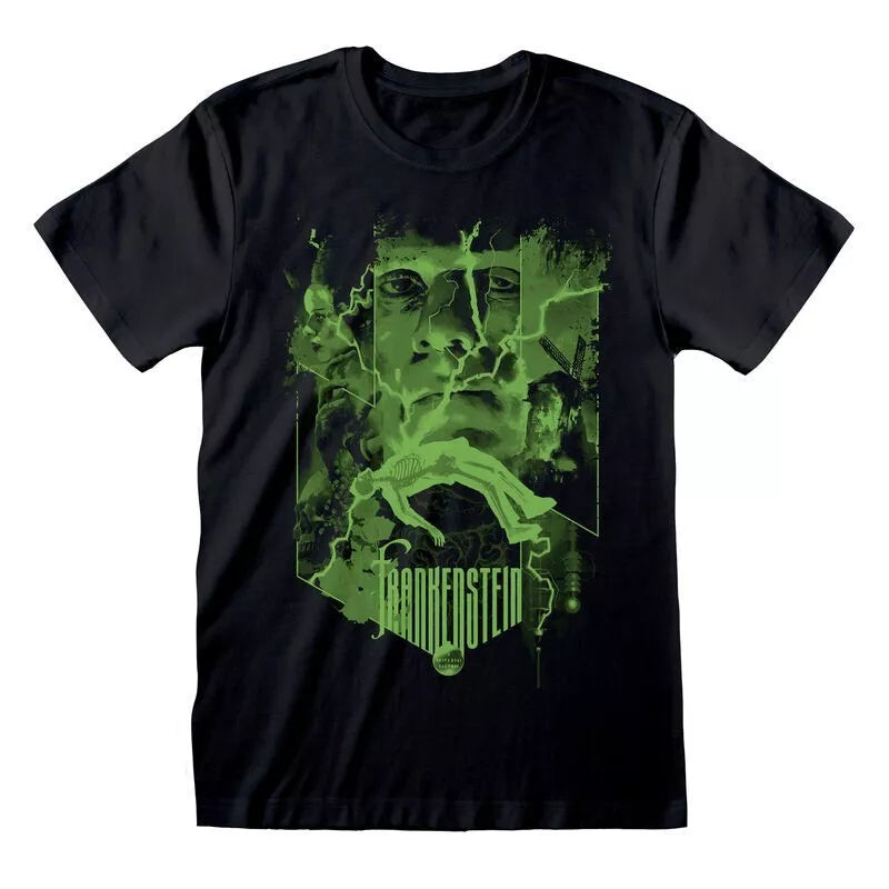 Official Frankenstein Green Universal Monsters Graphic T-Shirt Horror Retro