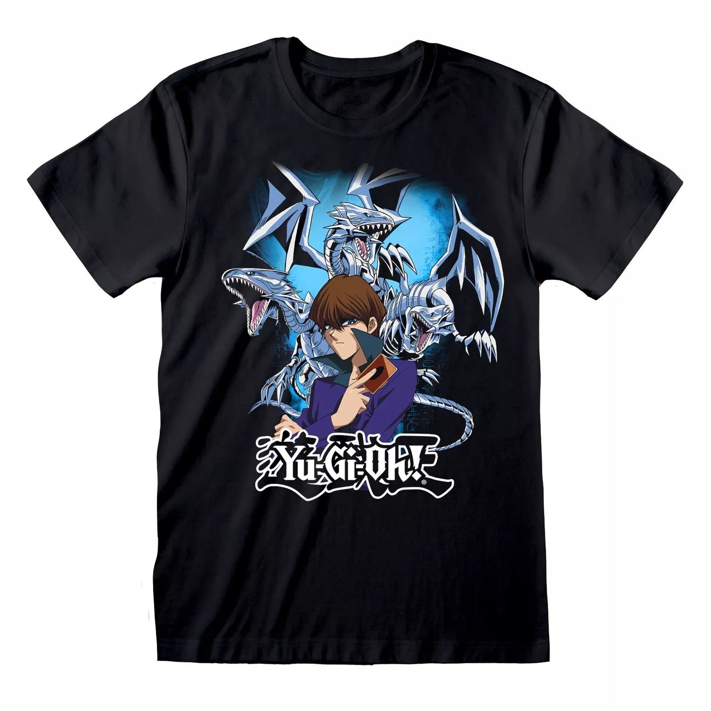 Official Yu-Gi-Oh! Blue-Eyes White Dragon T-Shirt Black Unisex Kaiba Fan Merch