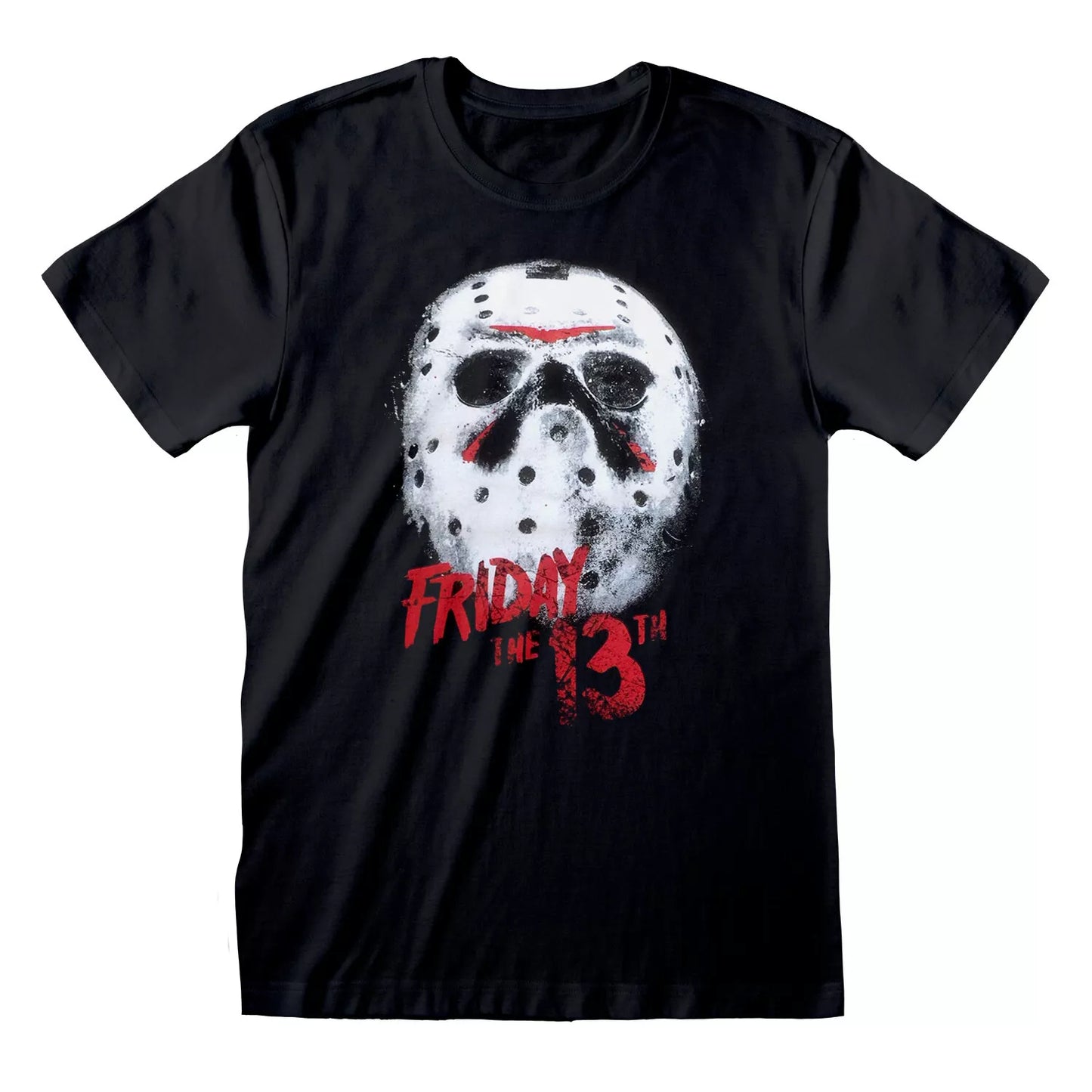 Official Friday The 13th White Mask T-Shirt Horror Movie Graphic Fan Outfit Wear