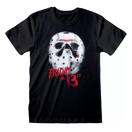 Official Friday The 13th White Mask T-Shirt Horror Movie Graphic Fan Outfit Wear