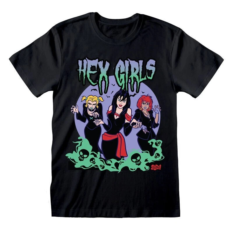 Official Hex Girls T-Shirt – Moon Fog Gothic Cartoon Band Graphic Tee for Fans