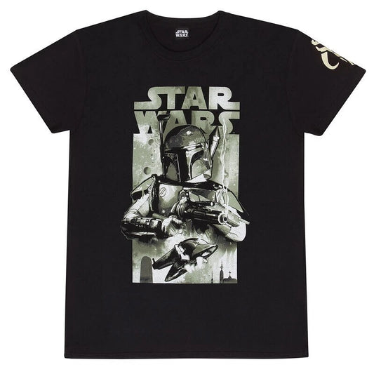 Official Star Wars T-Shirt – Boba Fett Poster Retro Bounty Hunter Fan Graphic
