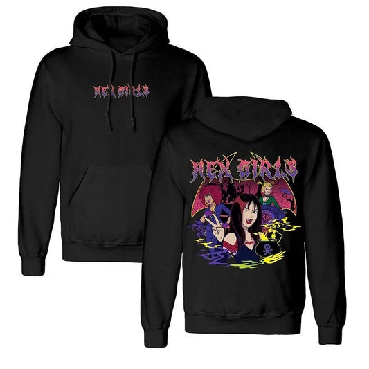 Official Hex Girls Cauldron Hoodie – Front & Back Print Gothic Fan Apparel